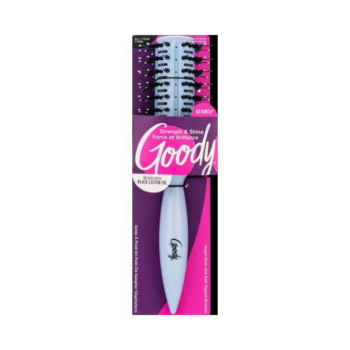 Goody Go Gentle Strength Black Castor Oil Infused Round Brush, 1 CT