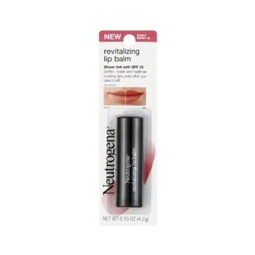 Neutrogena Revitalizing Tinted Lip Balm, SPF 20, Sunny Berry, .15 oz