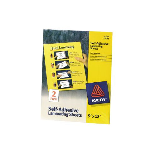 Avery Clear Laminating Sheets  9  x 12 -  2 CT