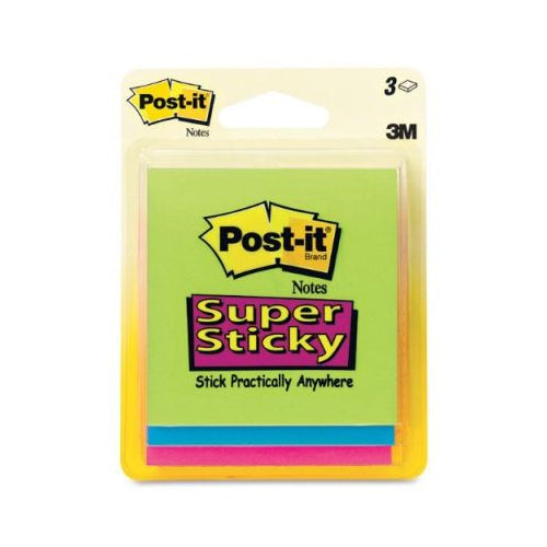 POST IT SUP STIK 3x3 ASST 3PK