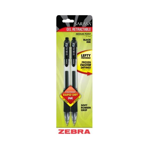 Zebra Sarasa Gel Retractable Black Ink 0. 7mm Mid Point.