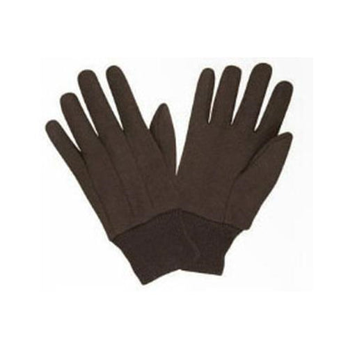 GLOVE MEN'S BROWN JERSEY LG