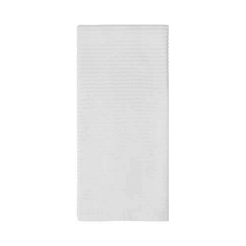 MUkitchen 100% Cotton Ridged Solid Towel - White, 18"x28"