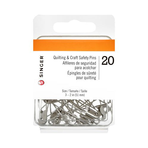 SINGER Safety Pins, 20 Count, Size 3,2"