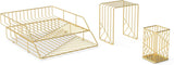U BRANDS Metal Desk Organization Kit - Gold, 3 count