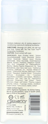 Giovanni Tea Tree Triple Treat Invigorating Shampoo - Eucalyptus & Rosemary, 2 oz