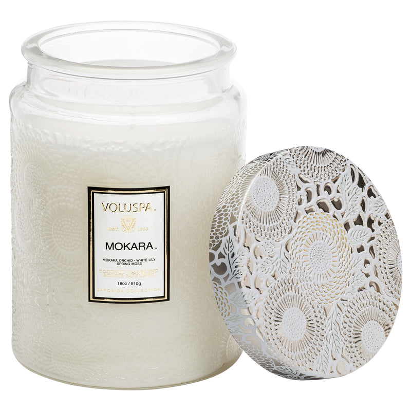 Voluspa Mokara 18oz Large Glass Jar Candle