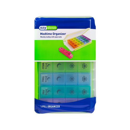 Ezy Dose 4X A Day Medtime Organizer - Rainbow