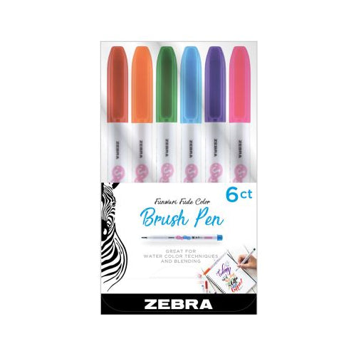 FUNWARI BRUSH PEN ASST 6PK