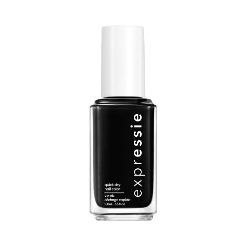 essie Expressie Quick-Dry Nail Polish, Black Nail Polish, Now Or Never, 0.33 fl oz