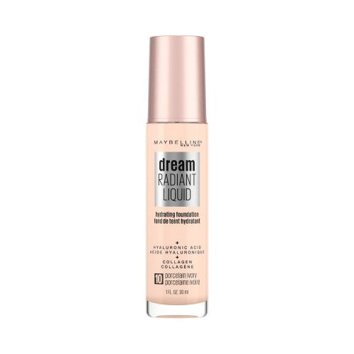 Maybelline Dream Radiant Liquid Medium Coverage Hydrating Foundation, Porcelain Ivory, 1 fl. oz.