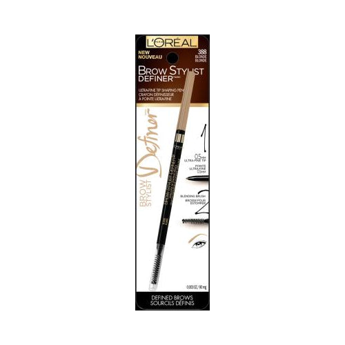 L'Oreal Paris Brow Stylist Definer Waterproof Eyebrow Mechanical Pencil, Blonde, 0.003 oz.