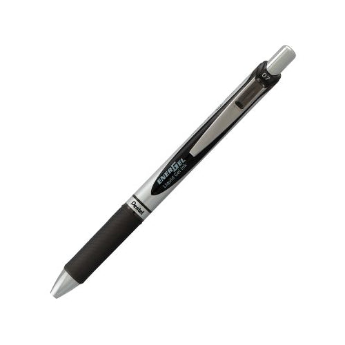 EnerGel RTX Retractable Liquid Gel Pen, (0.7mm) Metal Tip, Medium Line, Black Ink