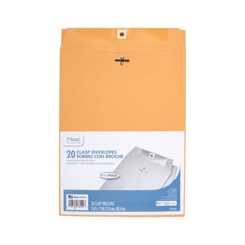 Mead Clasp Envelopes, Office Pak - 20 ct