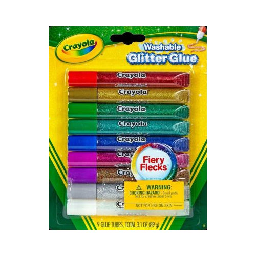 Crayola Washable Glitter Glue Tubes Fiery Flecks