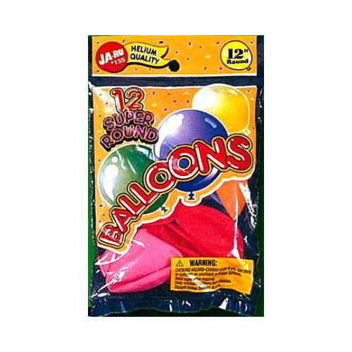 BALLOONS 12CT SUPER ROUNDS