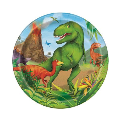 DINOSAUR 7" PLATE 8CT