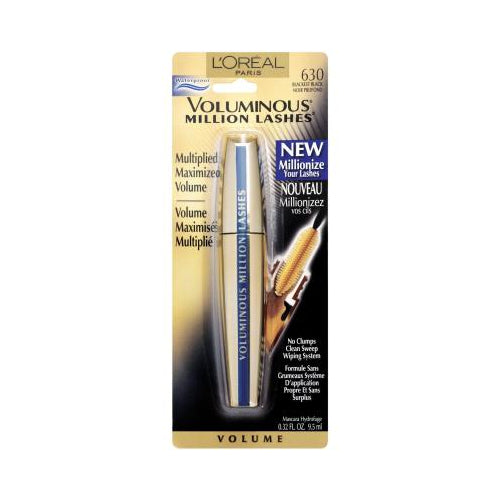 L'Oreal Paris Voluminous Million Lashes Waterproof Mascara, Blackest Black, 0.32 fl. oz.