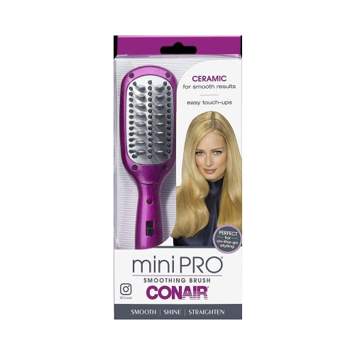 Conair Bc11 Minipro Ceramic Hair Straighening Brush, Pink