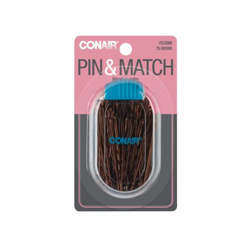 Conair Color Match Bobby Pins Brunette, 75 CT