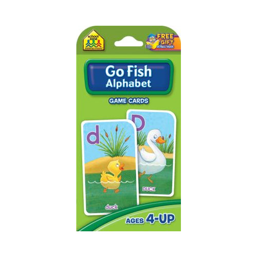 School Zone Go Fish Alphabet Game Cards