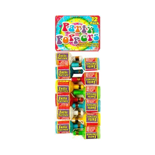 CHAMP PARTY POPPERS 12PK 4X10