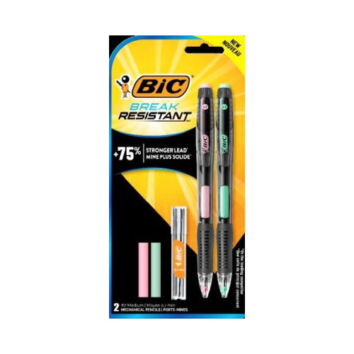 BIC BREAK RESISTANT PENCIL 2CT