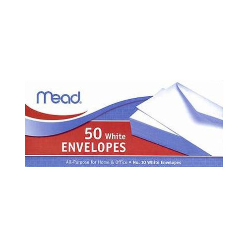 Mead #10 Envelopes, 4 1/4" x 9 1/2" 50 ct