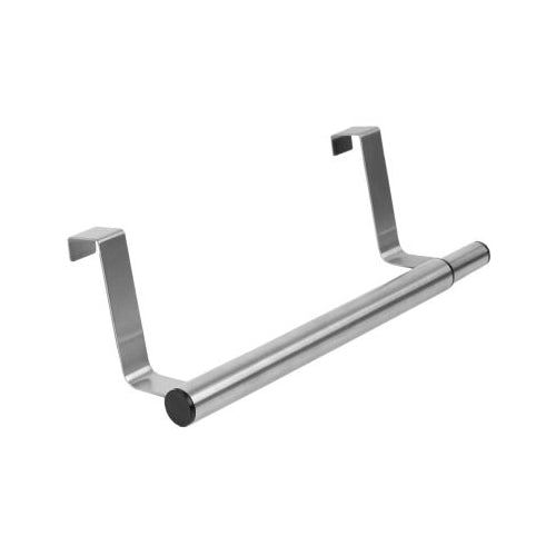 Home Basics Chrome Over-the-Cabinet Quick Install Hanging Modern Expandable Towel Rack