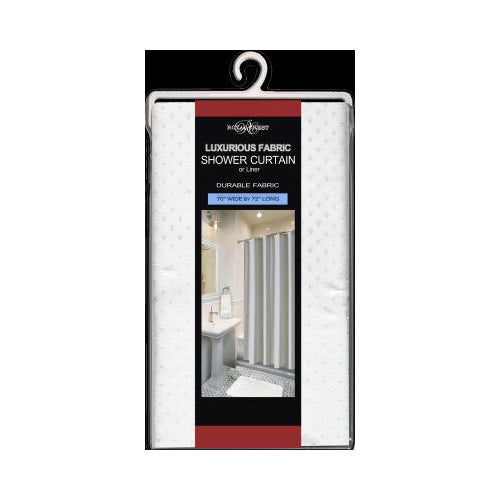 DELUX FABRIC SHOWER CURT WHITE