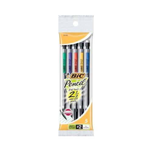 BIC PENCIL MED POINT .7MM 5PK