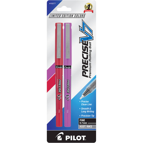 Pilot Precise V7 Harmony Rolling Ball Pens, Fine Point, 0.7 mm, Assorted 2pk