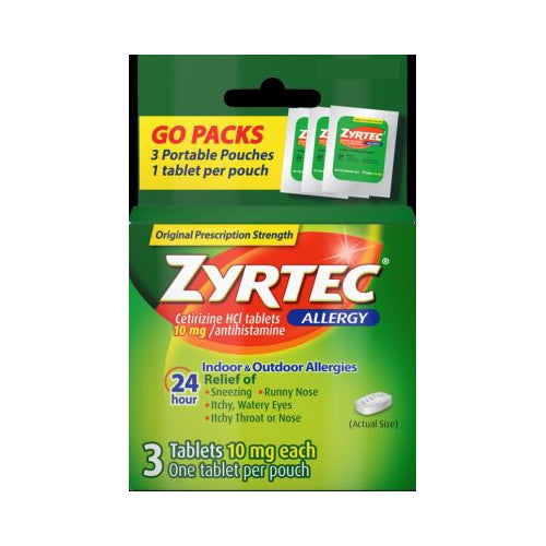 ZYRTEC ALLERGY TABLET 3CT