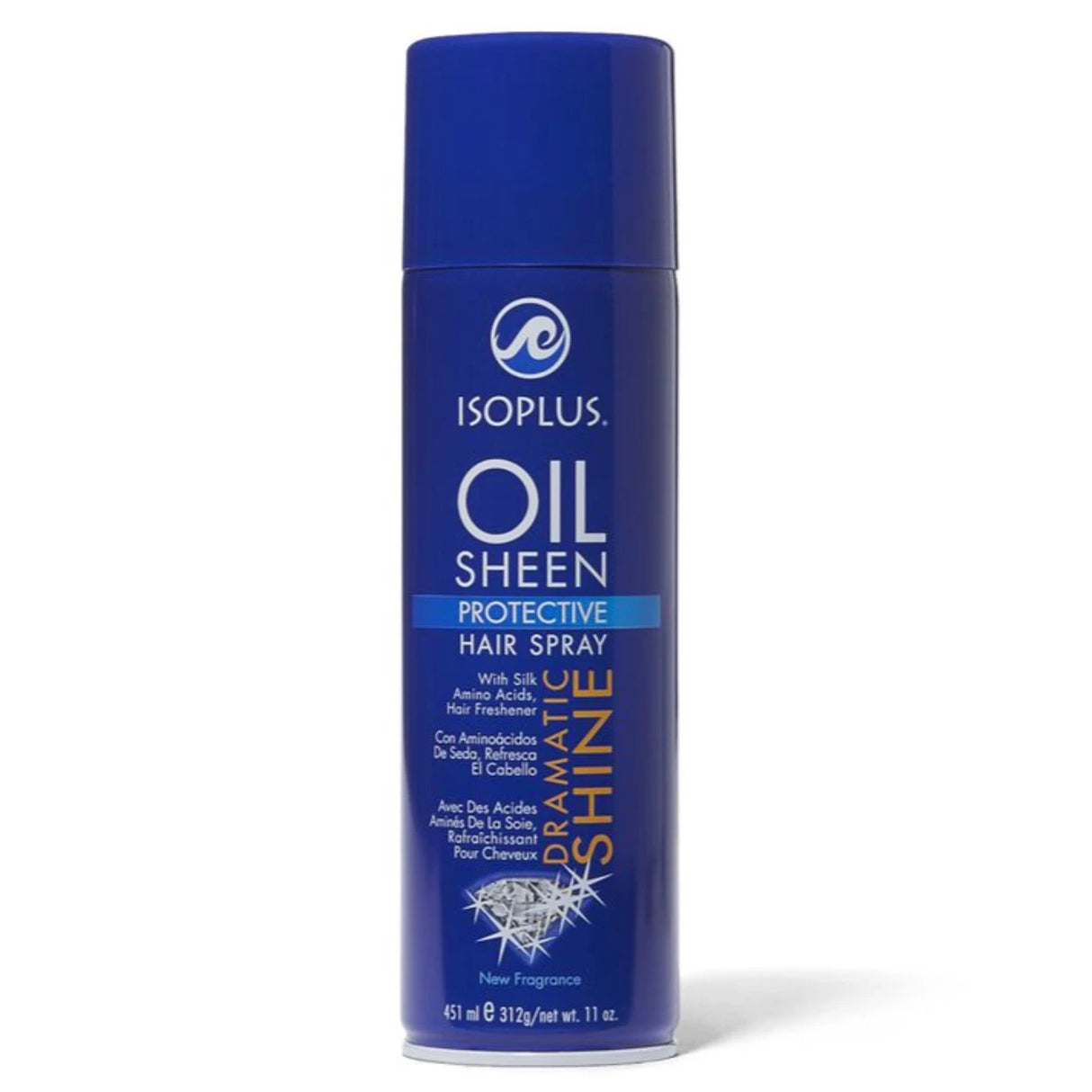ISOPLUS Oil Sheen Regular Conditioning Hair Spray, 7 oz