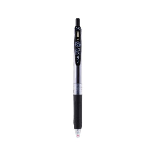 Zebra Sarasa Clip 0.5mm Gel Retractable Pens - Black, 12 ct