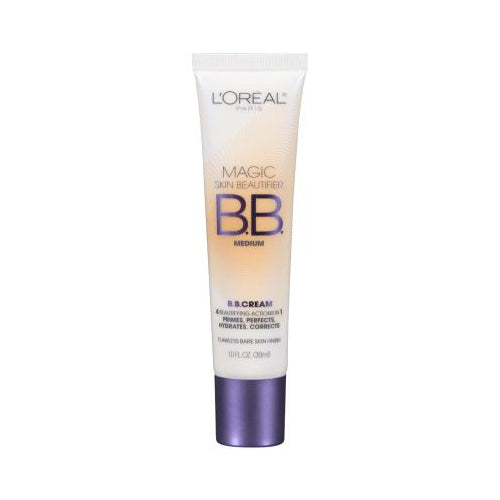 L'Oreal Paris Magic Skin Beautifier BB Cream for Face with Vitamin C & E, Medium, 1 fl. oz.