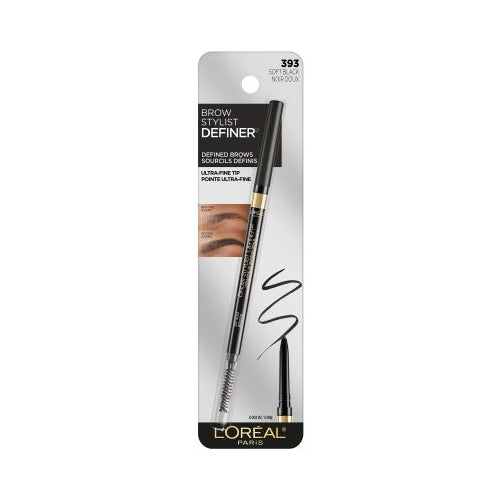 L'Oreal Paris Brow Stylist Definer Waterproof Eyebrow Mechanical Pencil, Soft Black, 0.003 oz.