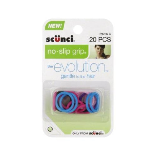 Scünci No-slip Grip Gel Evolution Mini Ponytailers, 20-pieces