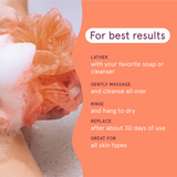 CLEANLOGIC Bath and Body Tie Dye Mesh Sponge - Assorted
