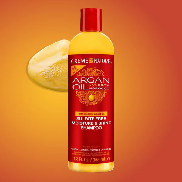 Creme of Nature Moisture & Shine Shampoo with Argan Oil, 12 oz