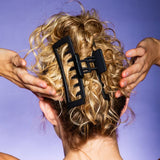 GIMME Thick Hair Extra Large Rectangle Double Teeth Claw Clip - Black, 1 count