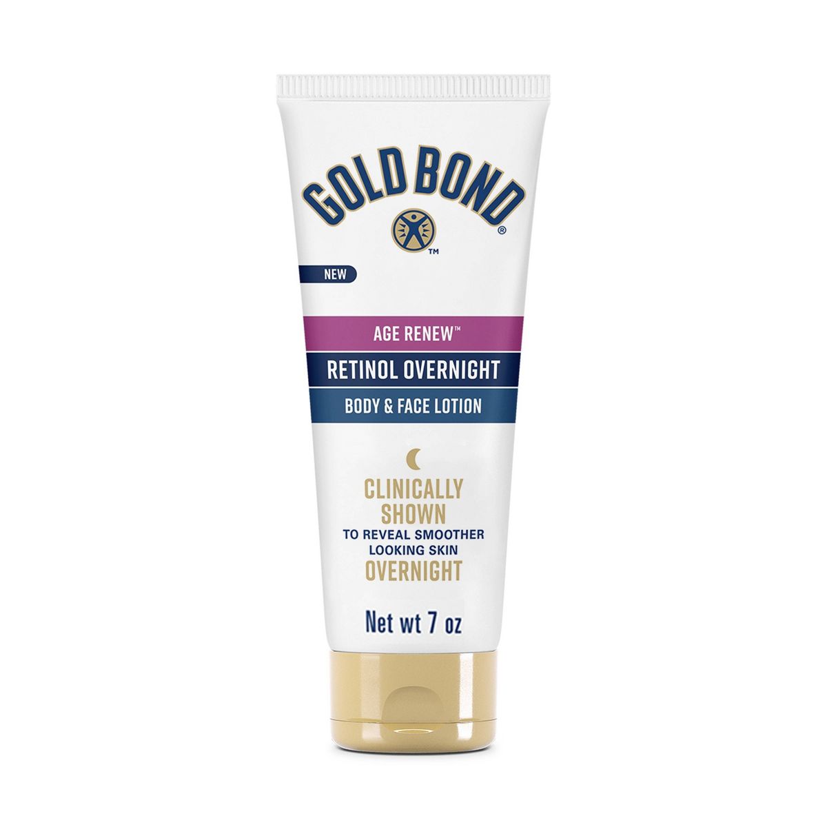 Gold Bond Retinol Overnight Unscented Face and Body Lotion, 7 oz