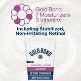 Gold Bond Retinol Overnight Unscented Face and Body Lotion, 7 oz