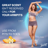 Secret Whole Body Aluminum-Free Deodorant Spray - Peach & Vanilla, 1 oz