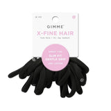GIMME X-Fine Hair Firm Hold + All Day Comfort Hair Bands - Black, 20 count