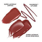 REVLON Liner, Lipstick & Balm Lip Kit - Rum Raisin Gift Set, 3 count