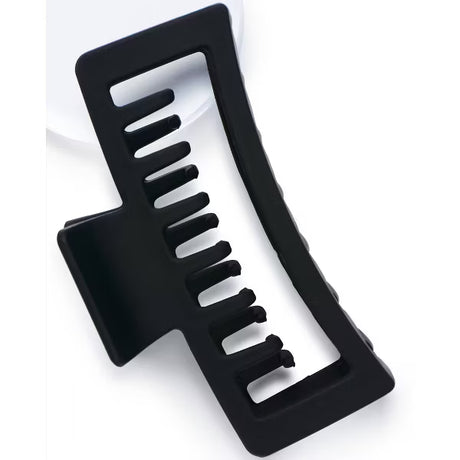 GIMME Thick Hair Extra Large Rectangle Double Teeth Claw Clip - Black, 1 count