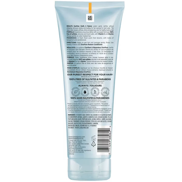 L'ORÉAL PARIS EverPure Clarify Shampoo for Build Up, 6.8 fl. oz.