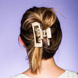 GIMME Thick Hair Extra Teeth Claw Clips - Tan and Black, 2 count