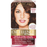 L'ORÉAL PARIS Excellence Triple Protection Permanent Hair Color, 5RB Medium Reddish Brown, 6.3 fl. oz.
